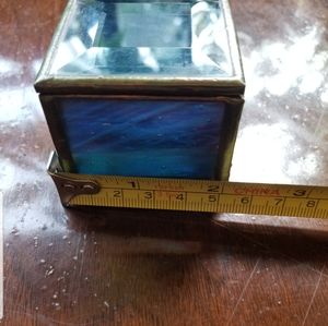 Beautiful opalescent small glass box
